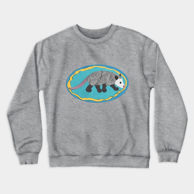 Paper Craft Opossum Crewneck Sweatshirt by Black Squirrel CT